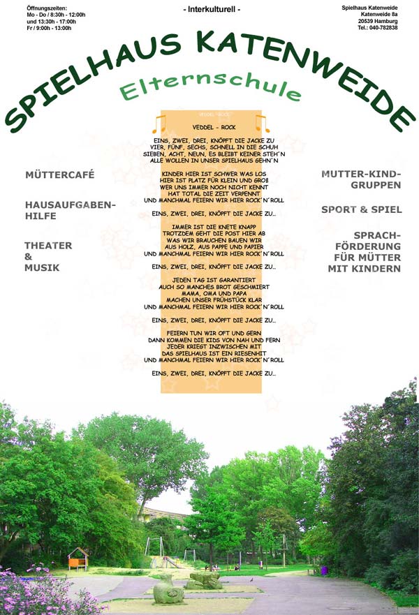 Spielhaus Katenweide, &Ouml;ffnungszeiten: Mo-Do: 8:30h - 12:00h und 13:30h -17:00h, Fr: 9:00h - 13:00h