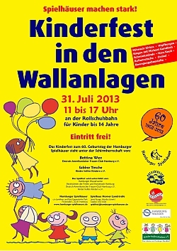 Ankündigung Spielfest am 31. Juli 2013 bei Planten und Blomen